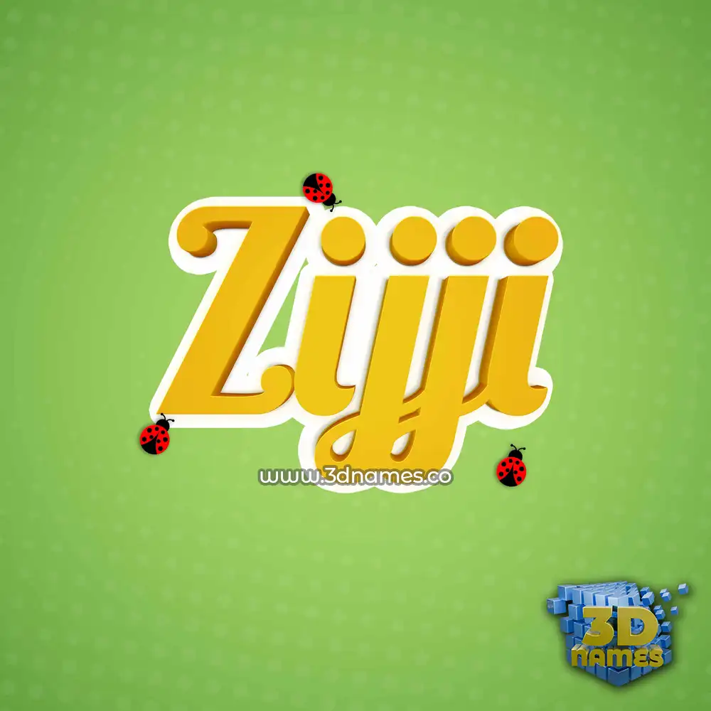 zijji in Ladybugs style - 3D name wallpaper