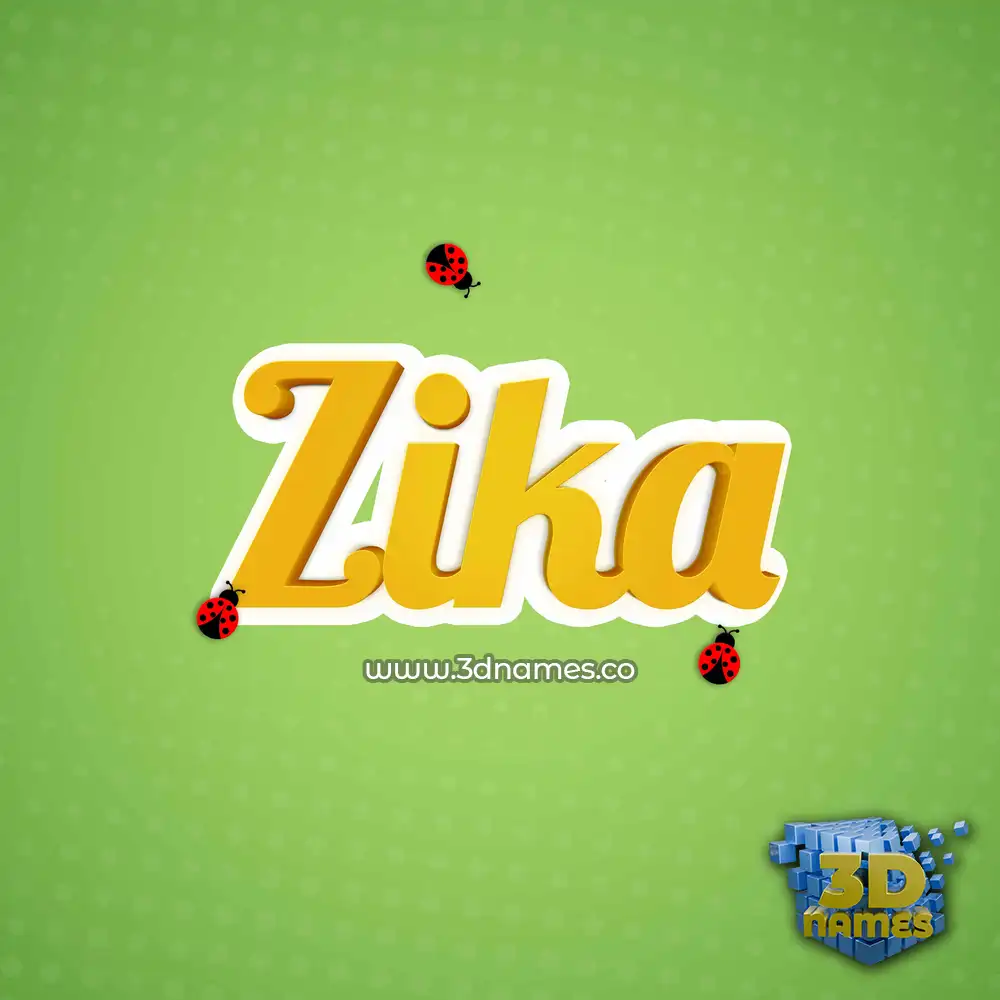 zika in Ladybugs style - 3D name wallpaper
