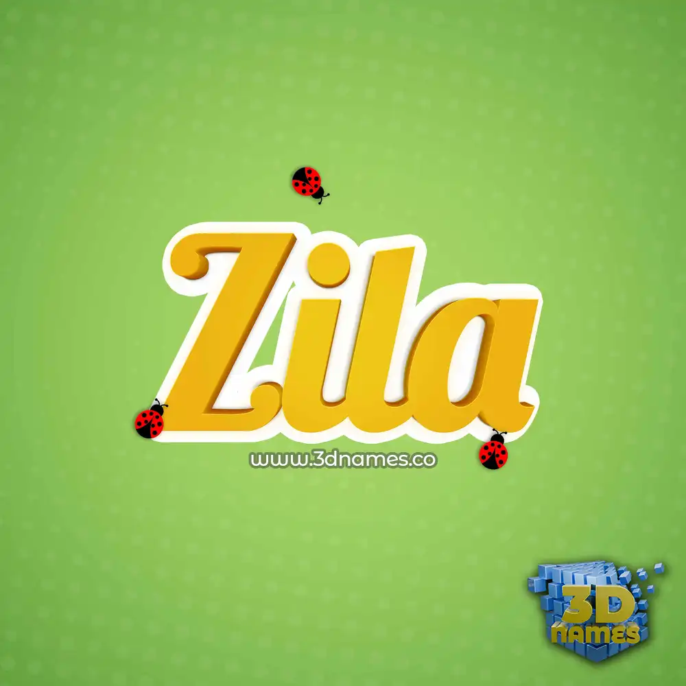 zila in Ladybugs style - 3D name wallpaper