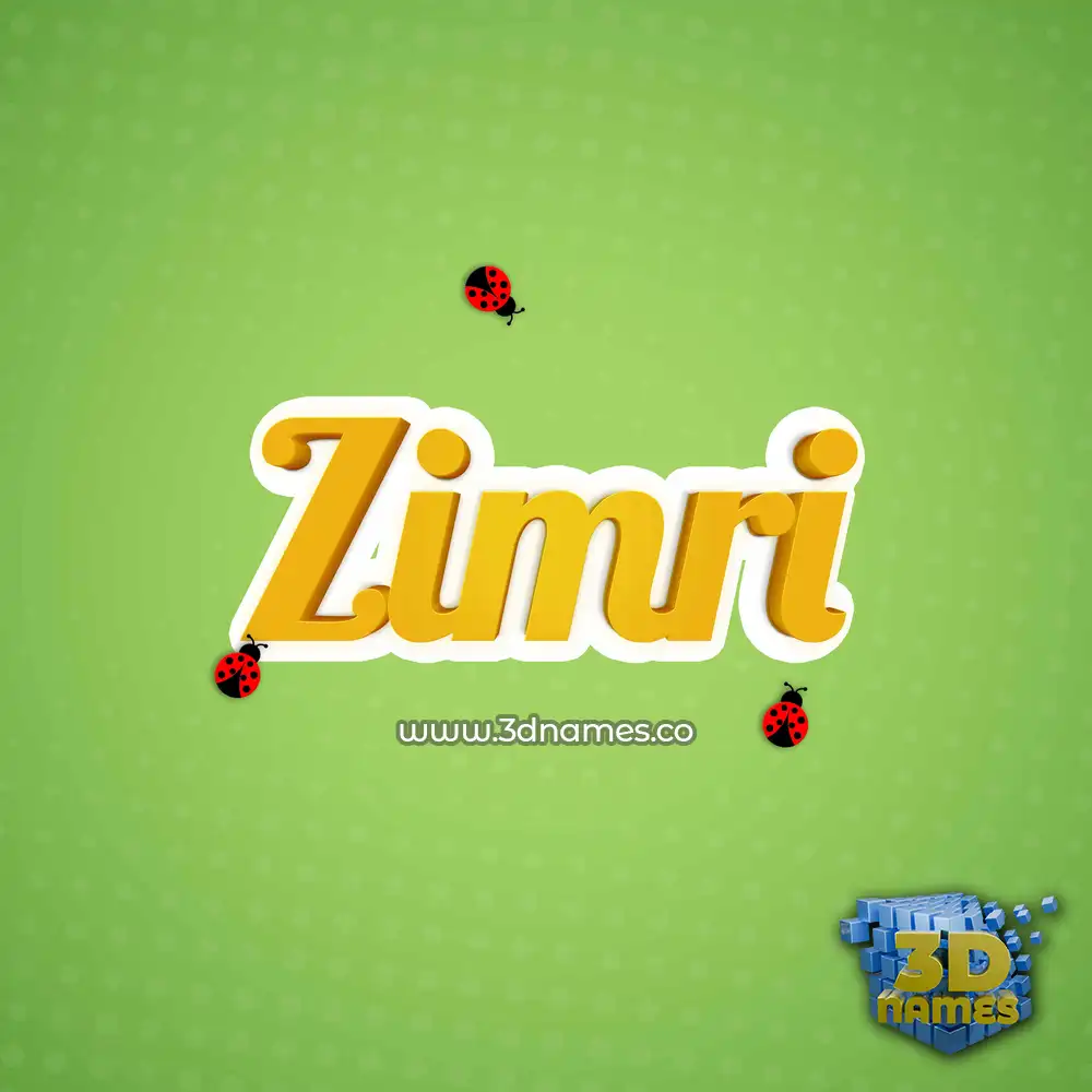 zimri in Ladybugs style - 3D name wallpaper