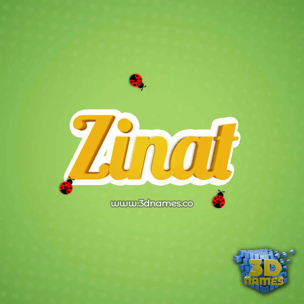 zinat in Ladybugs style - 3D name wallpaper