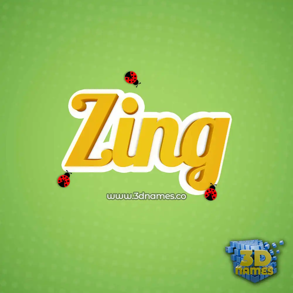 zing in Ladybugs style - 3D name wallpaper