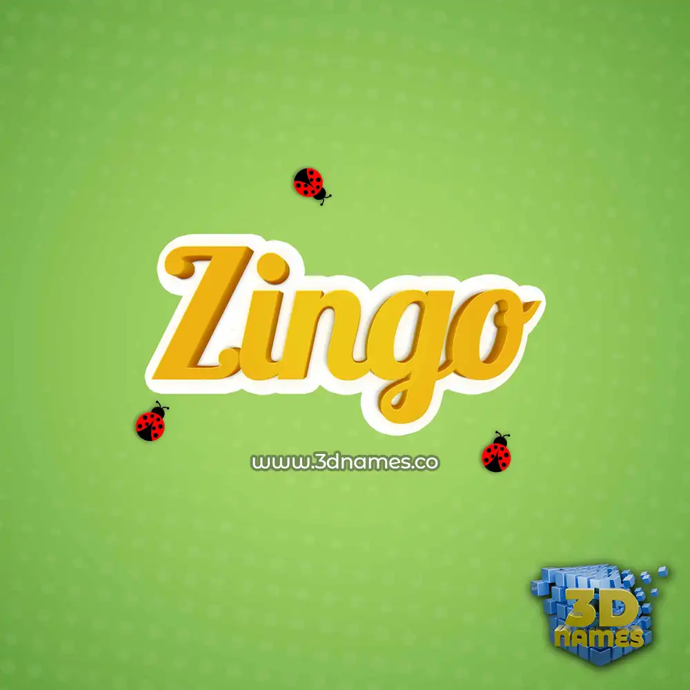 zingo in Ladybugs style - 3D name wallpaper