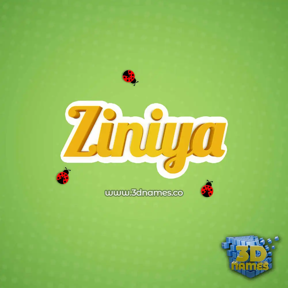 ziniya in Ladybugs style - 3D name wallpaper