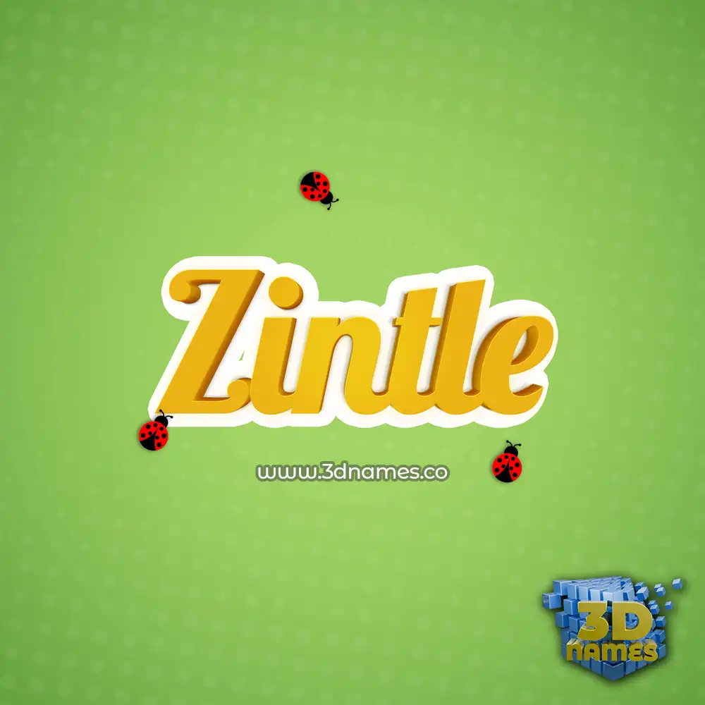 zintle in Ladybugs style - 3D name wallpaper