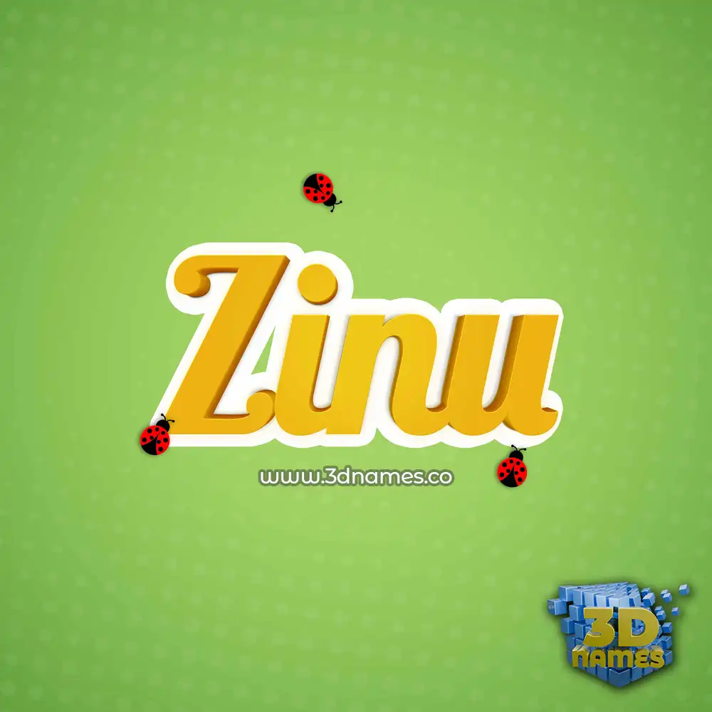 zinu in Ladybugs style - 3D name wallpaper