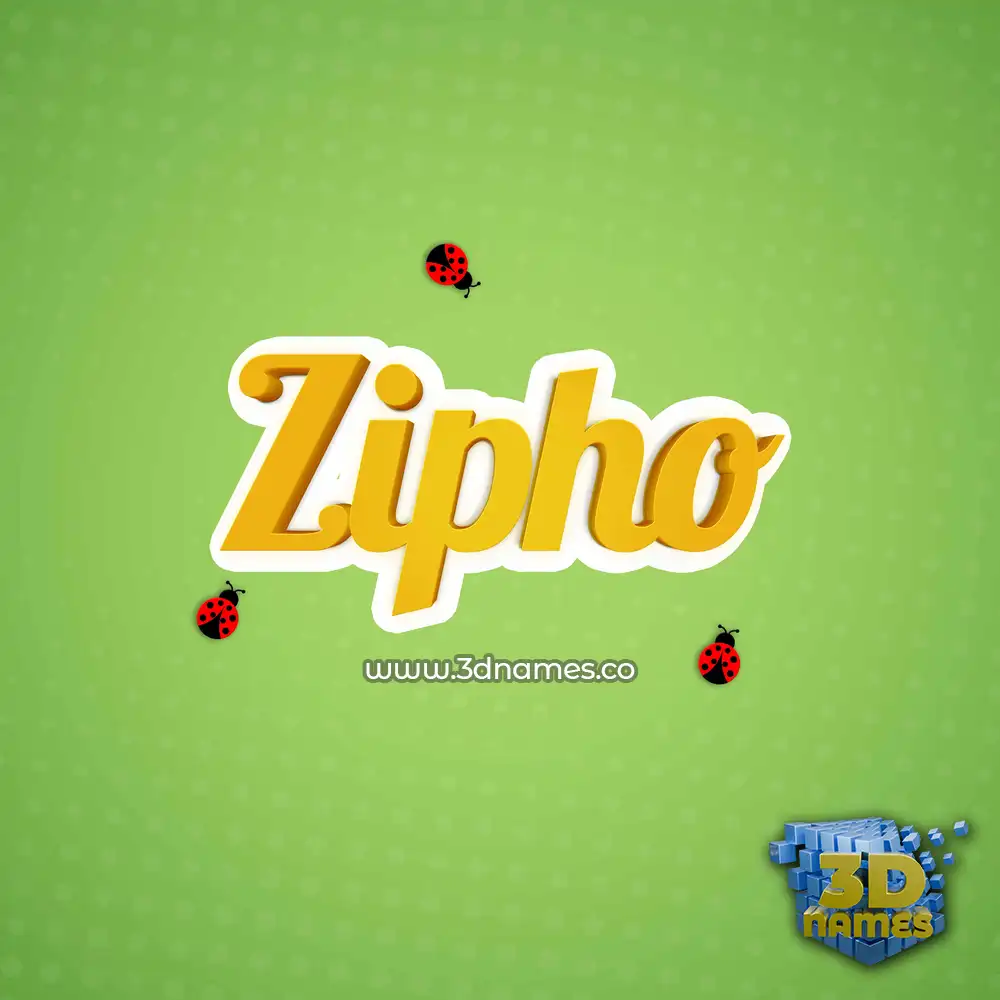 zipho in Ladybugs style - 3D name wallpaper