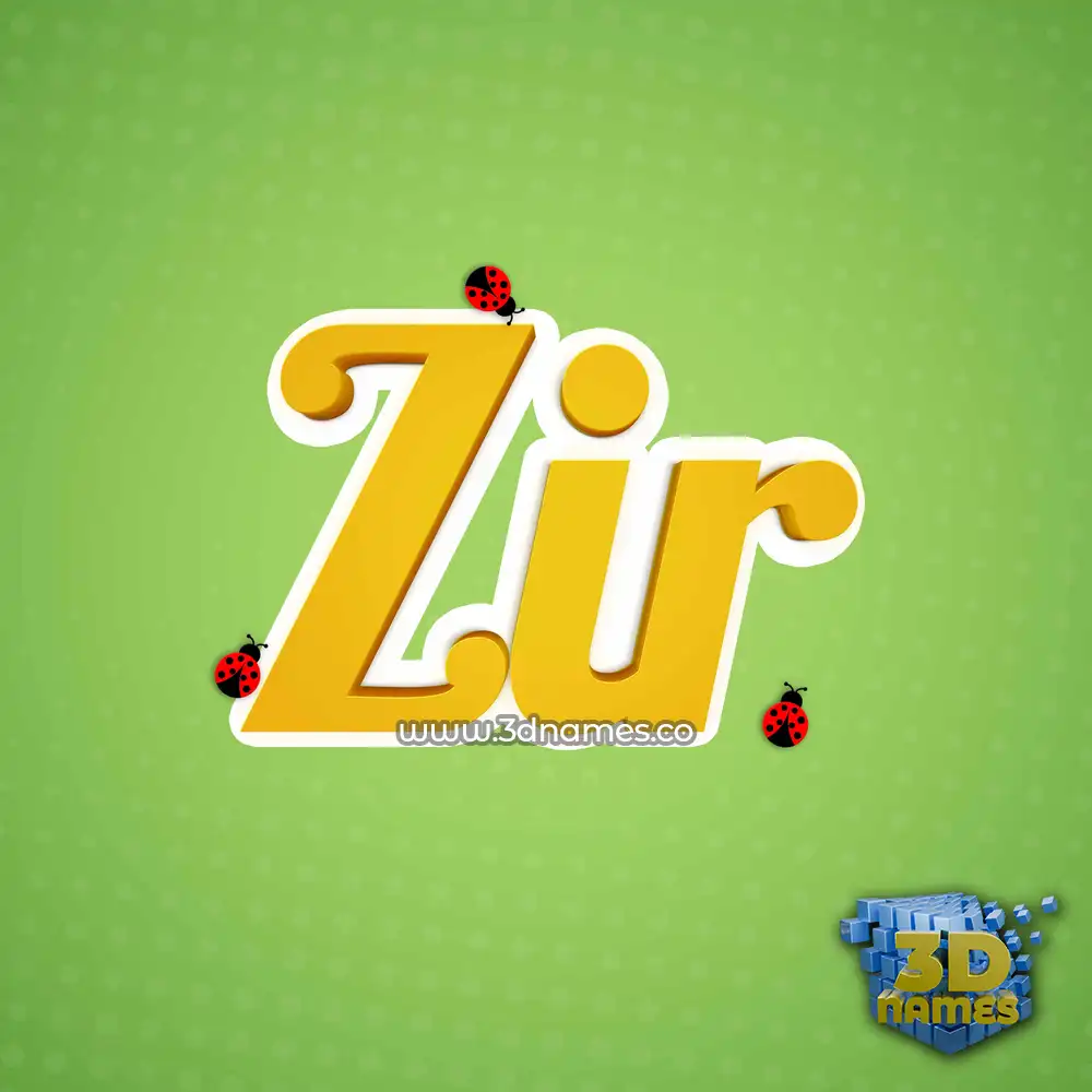 zir in Ladybugs style - 3D name wallpaper