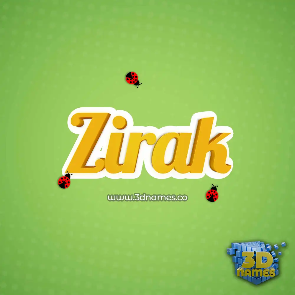 zirak in Ladybugs style - 3D name wallpaper