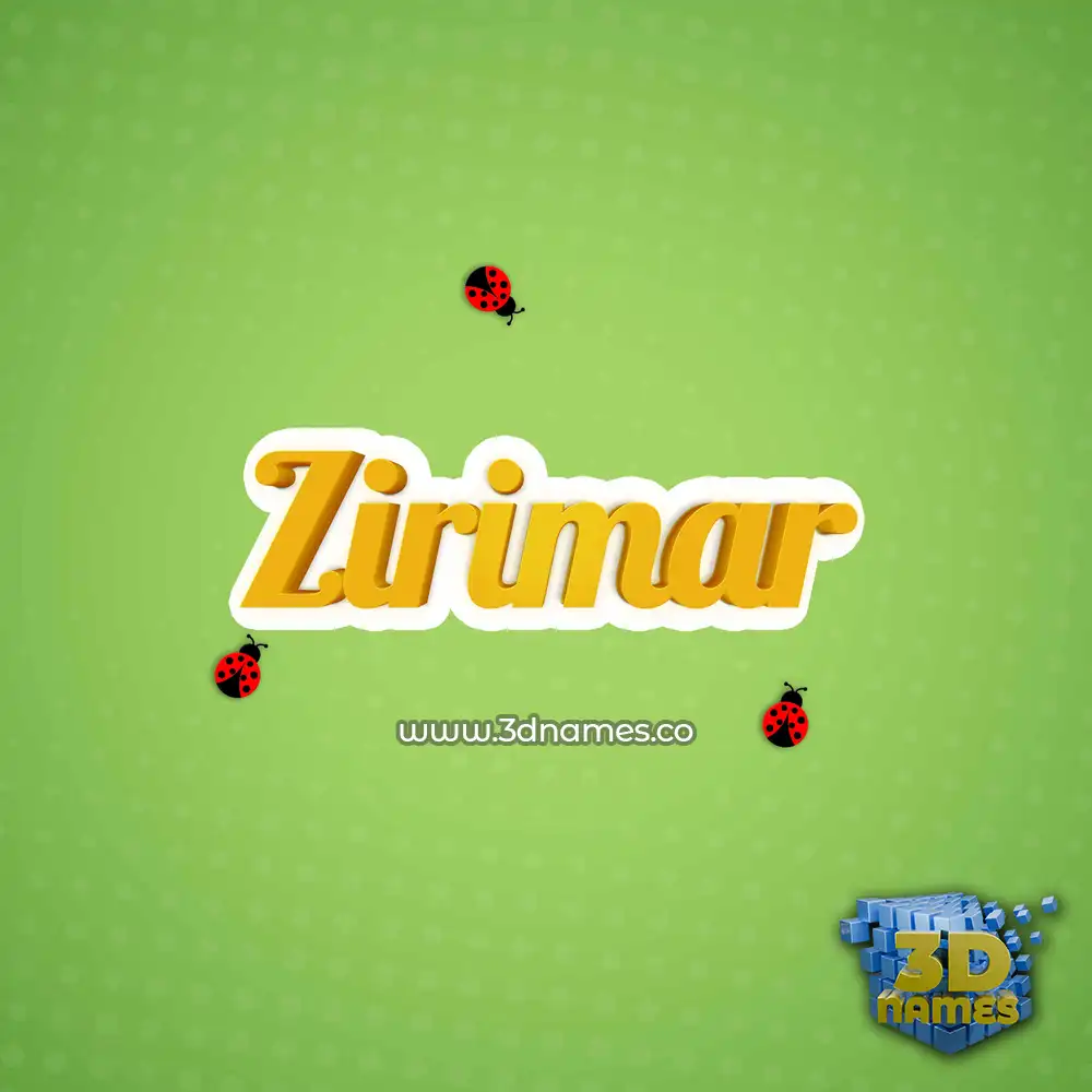 zirimar in Ladybugs style - 3D name wallpaper