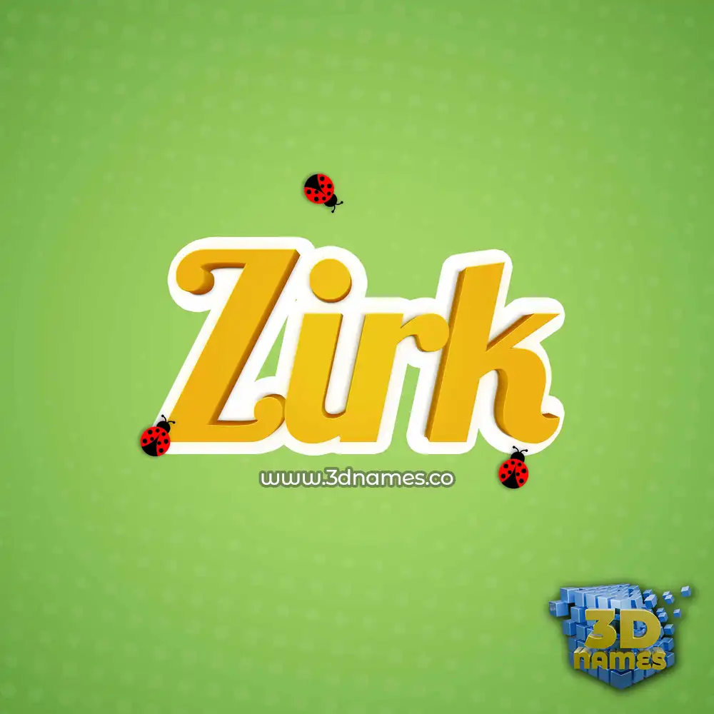 zirk in Ladybugs style - 3D name wallpaper