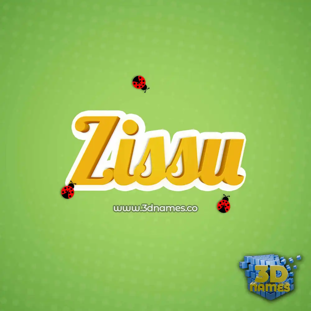 zissu in Ladybugs style - 3D name wallpaper