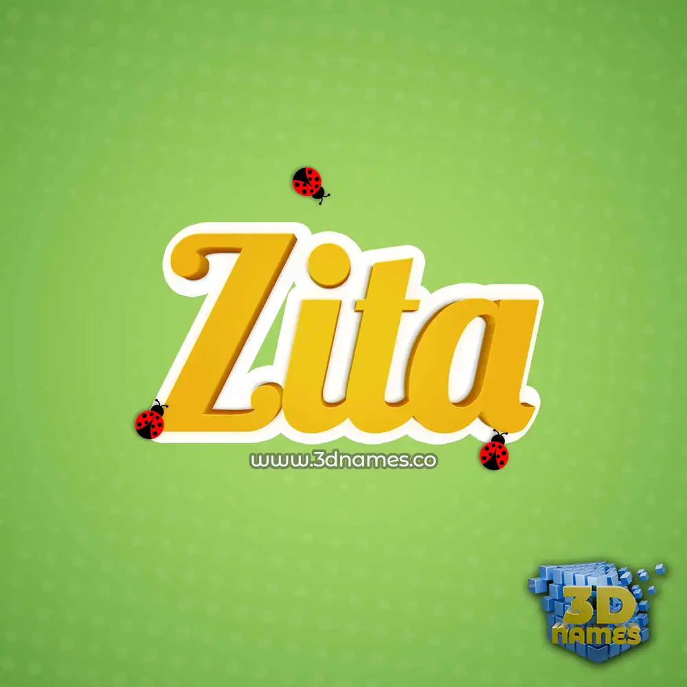 zita in Ladybugs style - 3D name wallpaper