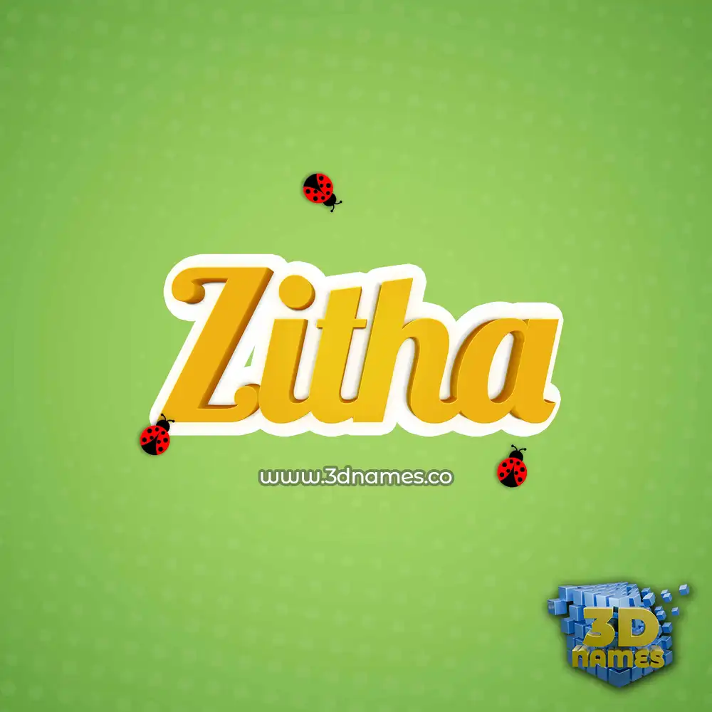 zitha in Ladybugs style - 3D name wallpaper