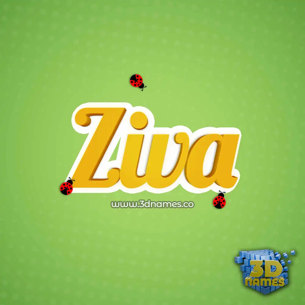ziva in Ladybugs style - 3D name wallpaper