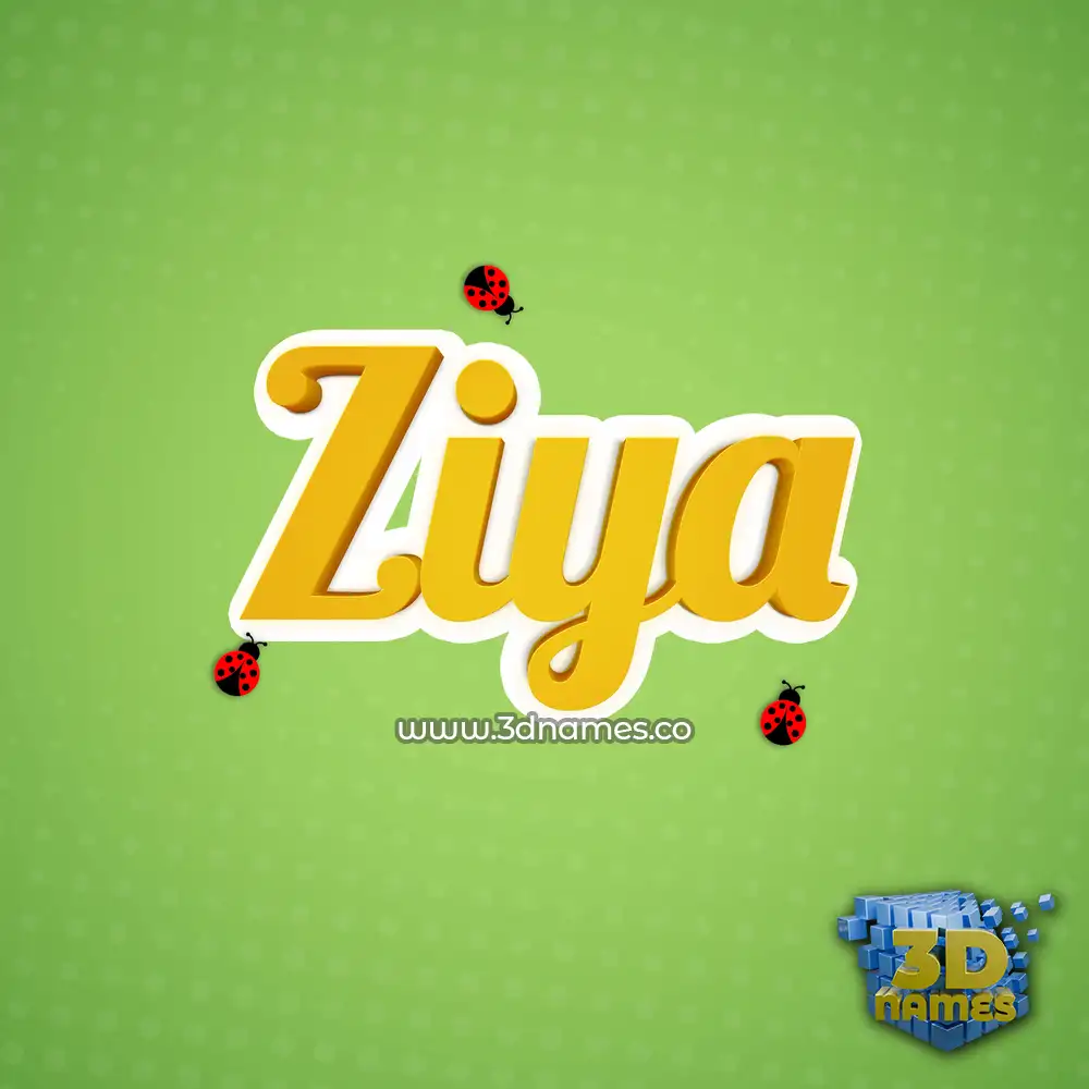 ziya in Ladybugs style - 3D name wallpaper