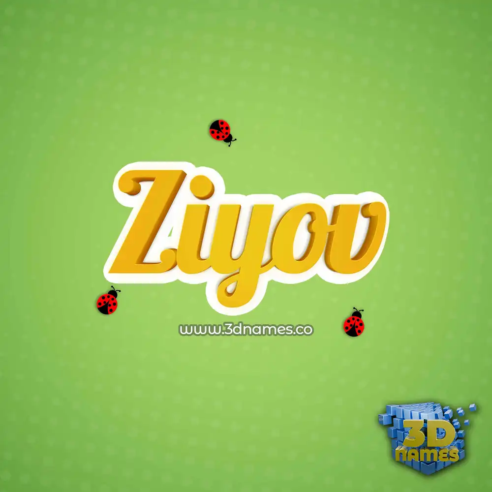 ziyov in Ladybugs style - 3D name wallpaper