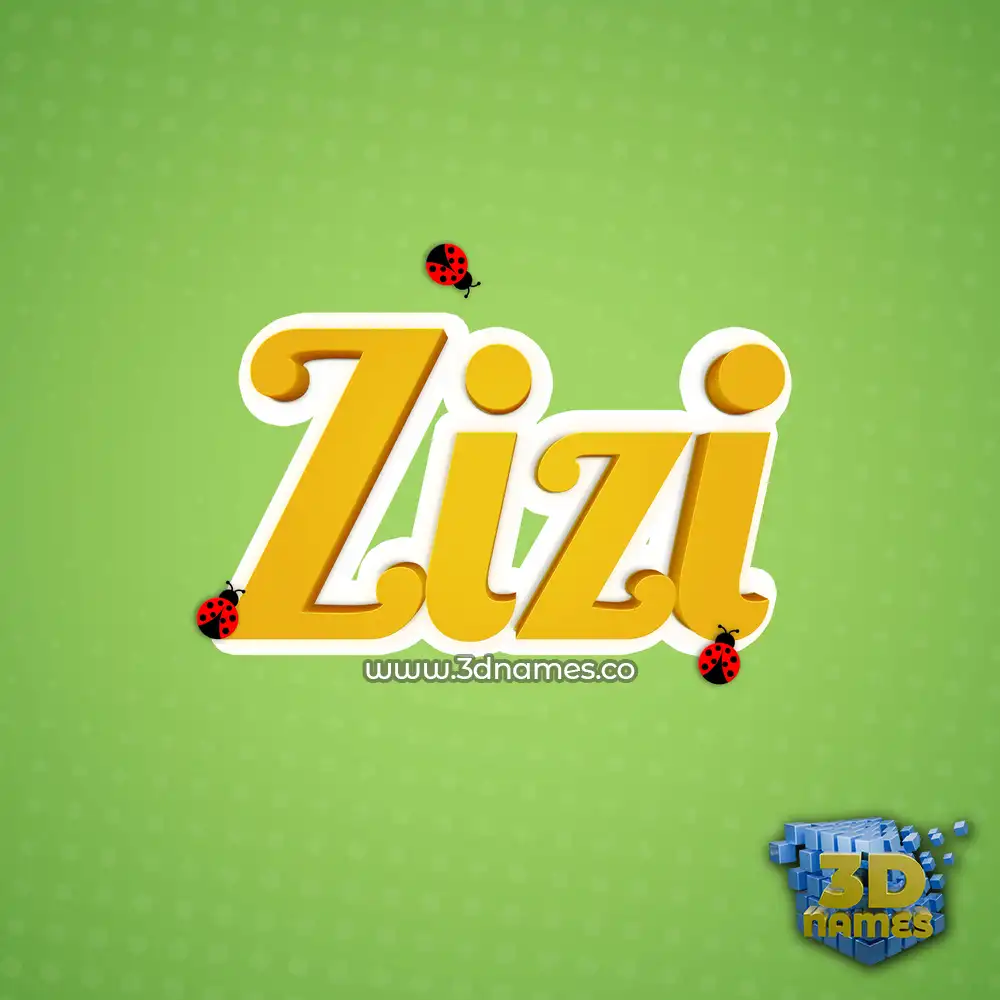 zizi in Ladybugs style - 3D name wallpaper