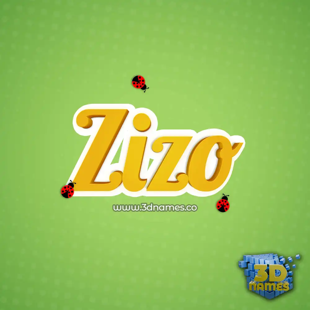 zizo in Ladybugs style - 3D name wallpaper