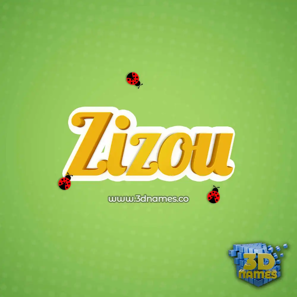 zizou in Ladybugs style - 3D name wallpaper