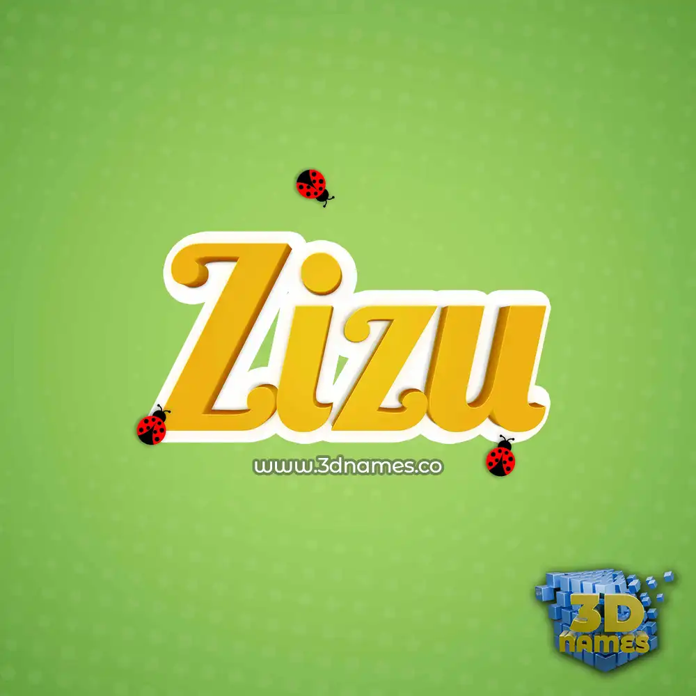 zizu in Ladybugs style - 3D name wallpaper