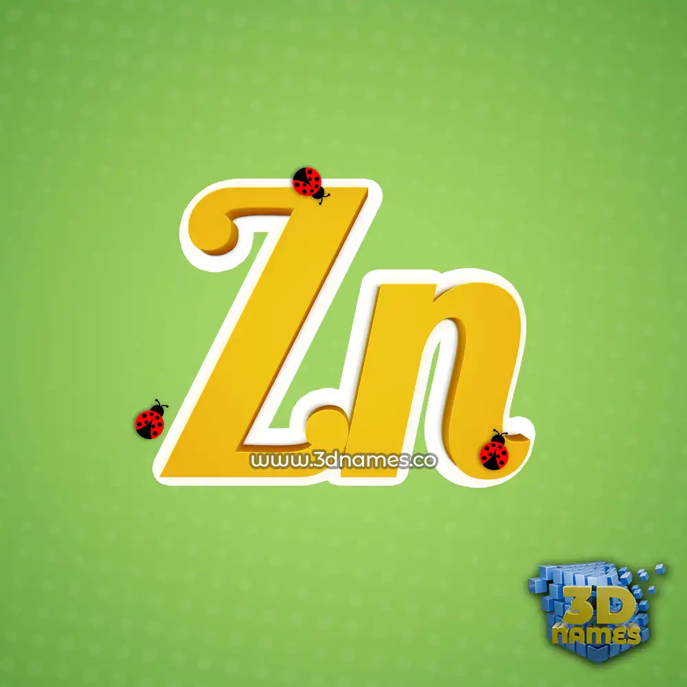 zn in Ladybugs style - 3D name wallpaper
