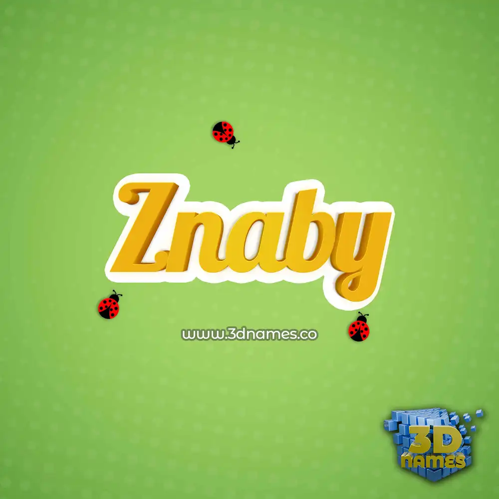 znaby in Ladybugs style - 3D name wallpaper