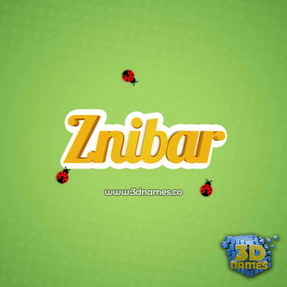 znibar in Ladybugs style - 3D name wallpaper