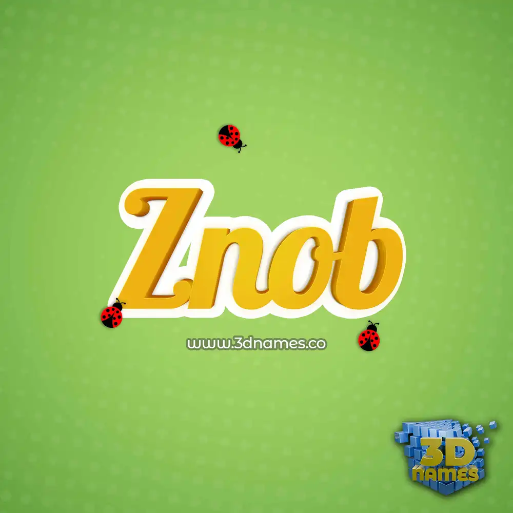 znob in Ladybugs style - 3D name wallpaper