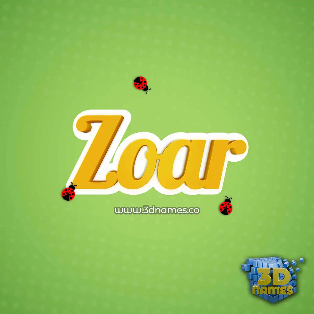 zoar in Ladybugs style - 3D name wallpaper