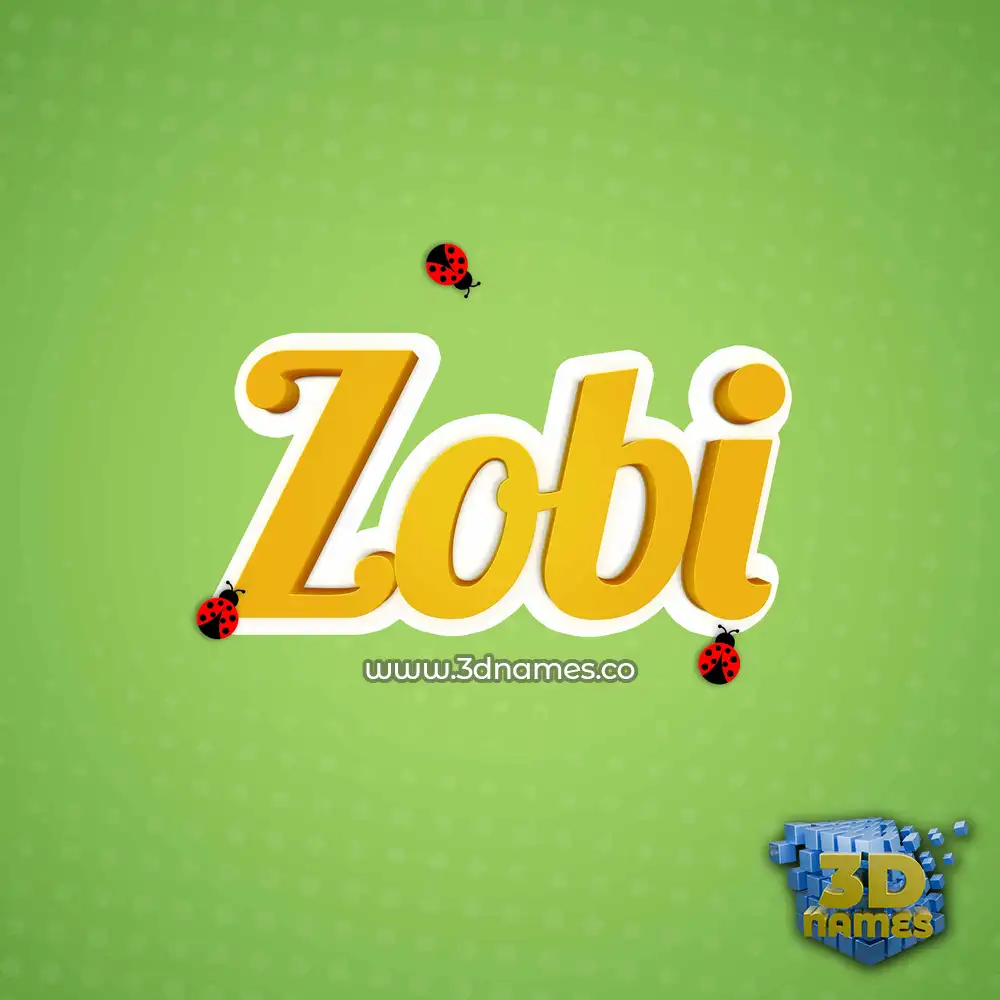 zobi in Ladybugs style - 3D name wallpaper