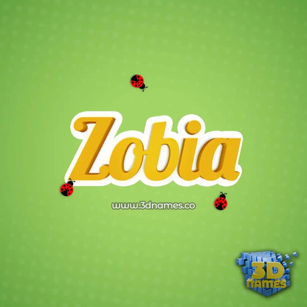 zobia in Ladybugs style - 3D name wallpaper