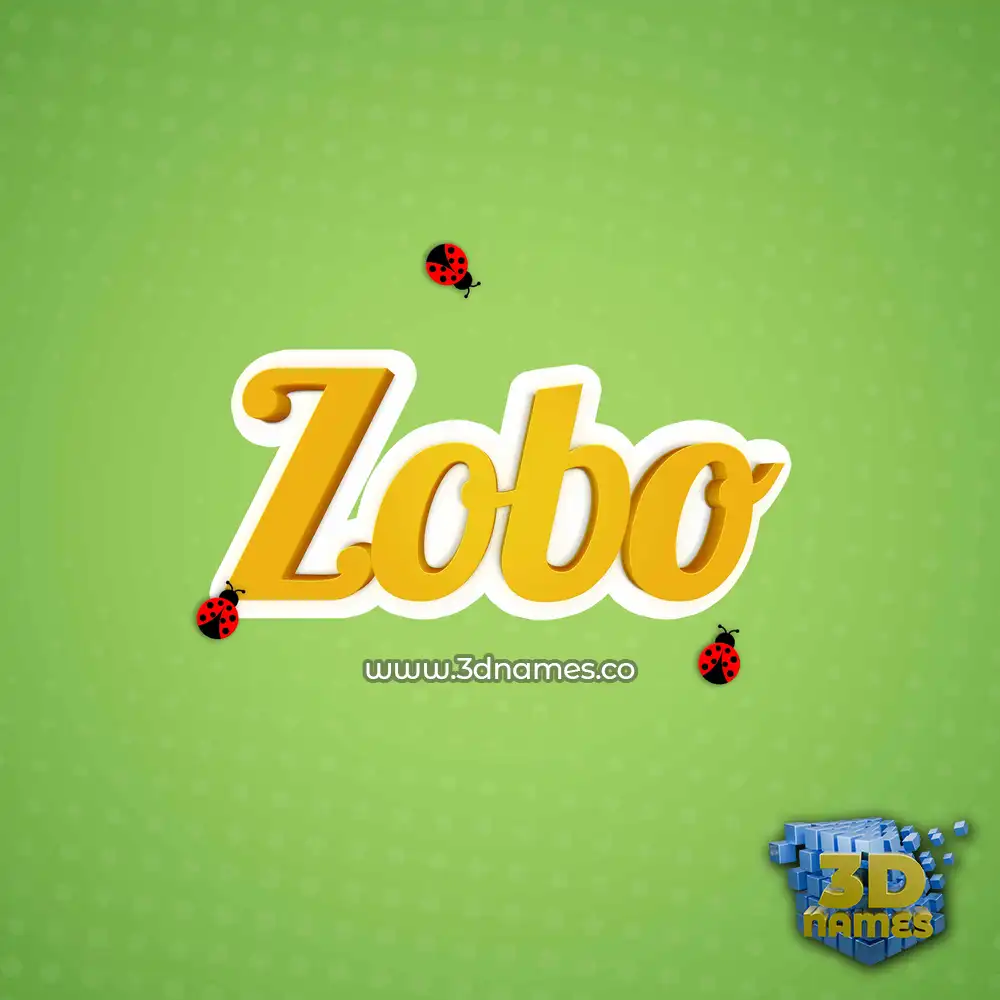 zobo in Ladybugs style - 3D name wallpaper