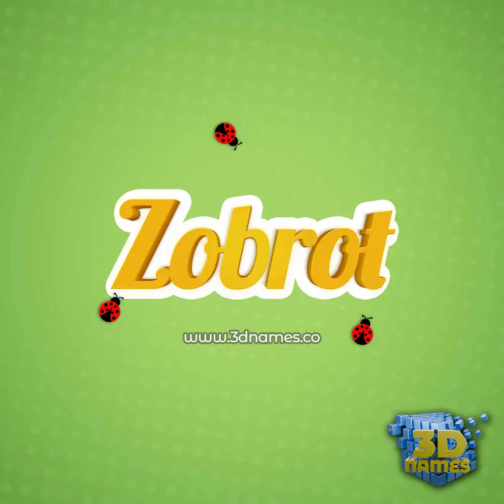 zobrot in Ladybugs style - 3D name wallpaper