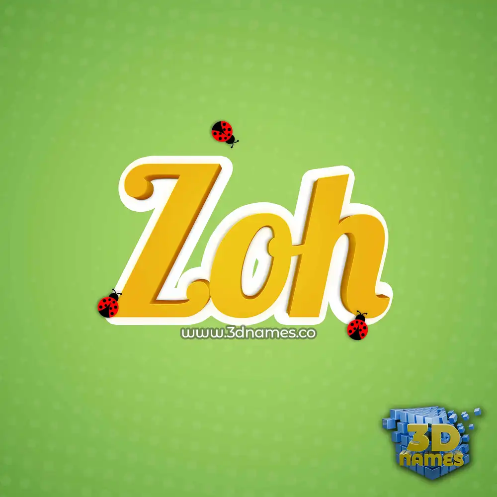 zoh in Ladybugs style - 3D name wallpaper