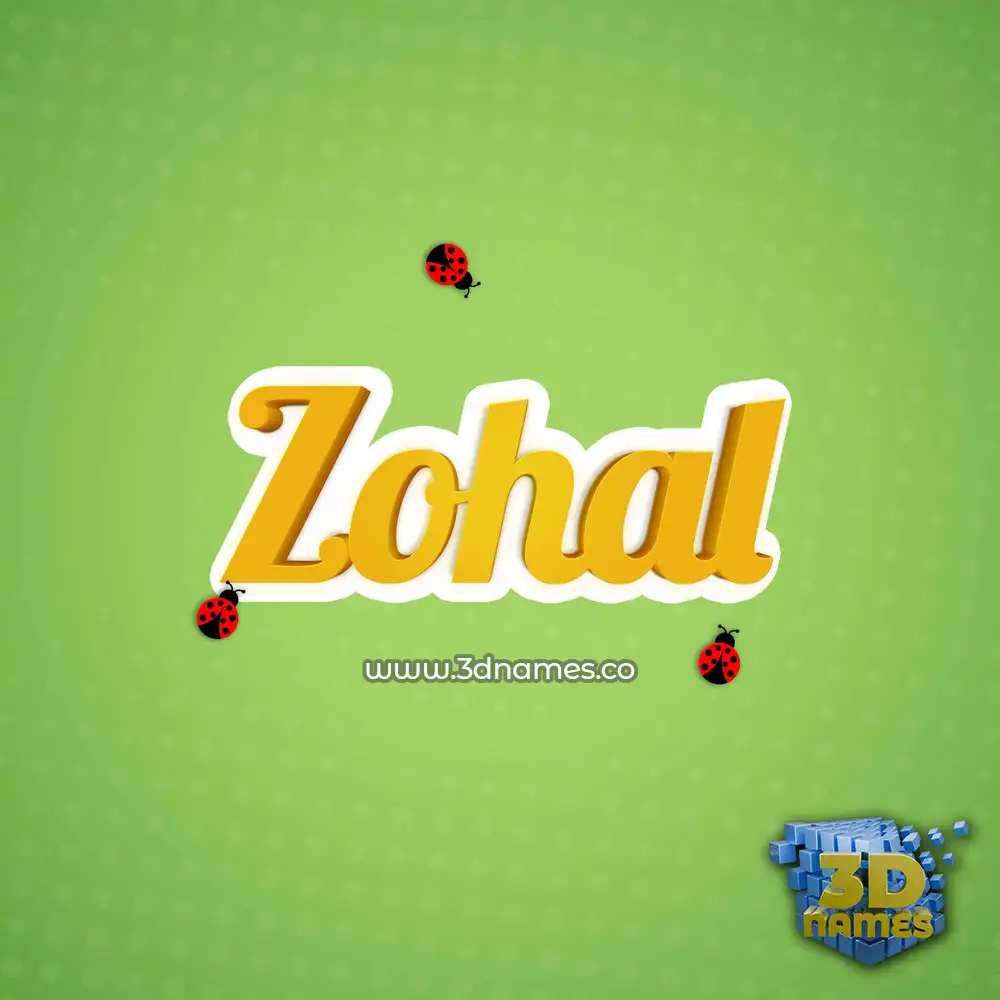 zohal in Ladybugs style - 3D name wallpaper