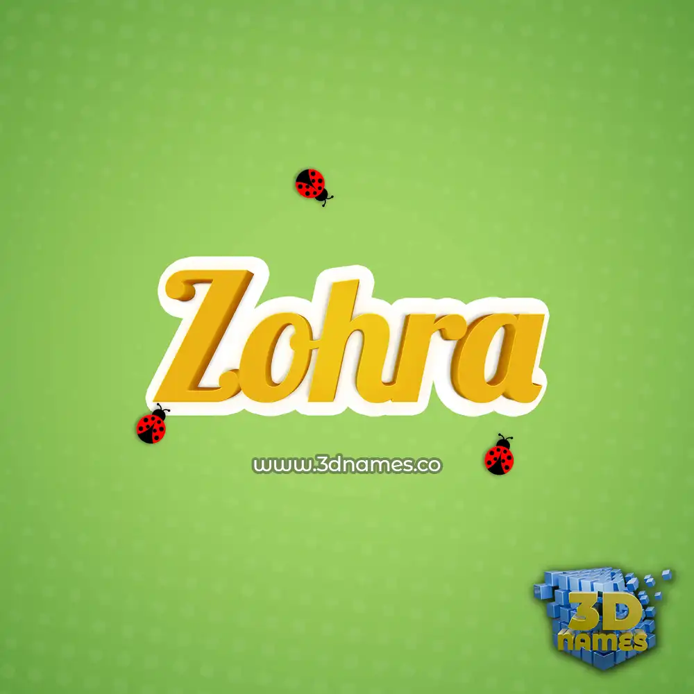 zohra in Ladybugs style - 3D name wallpaper
