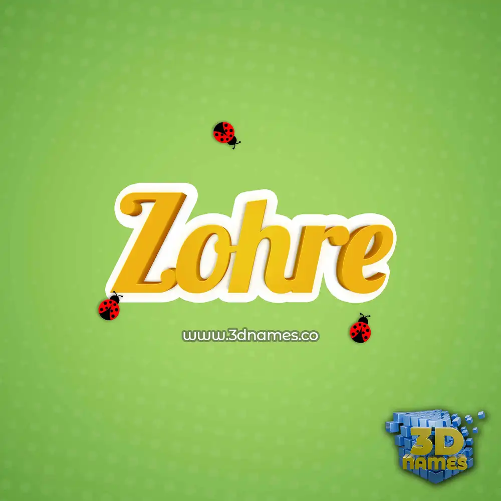 zohre in Ladybugs style - 3D name wallpaper