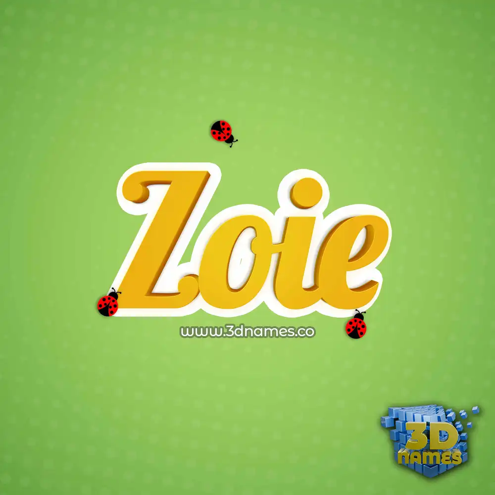zoie in Ladybugs style - 3D name wallpaper