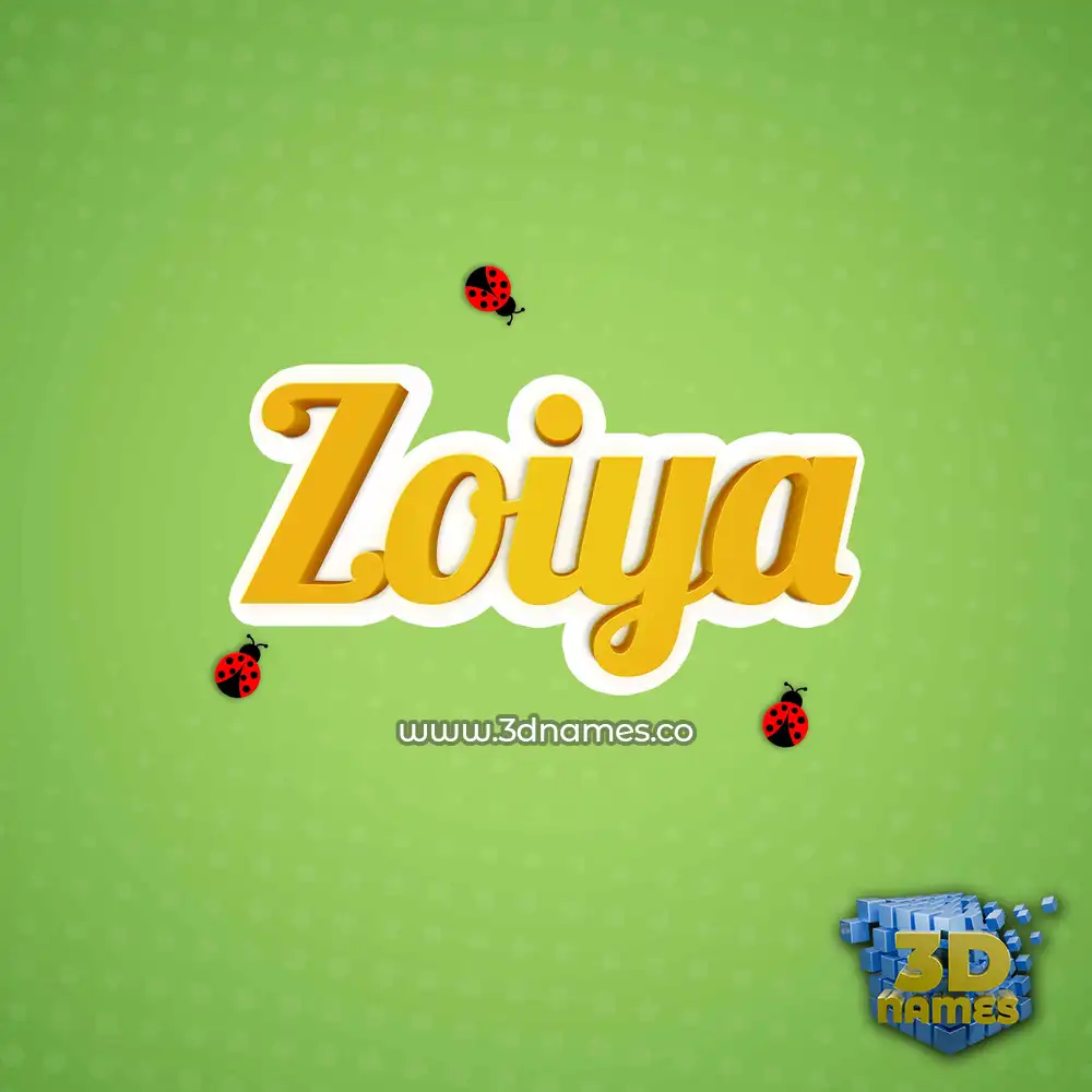 zoiya in Ladybugs style - 3D name wallpaper