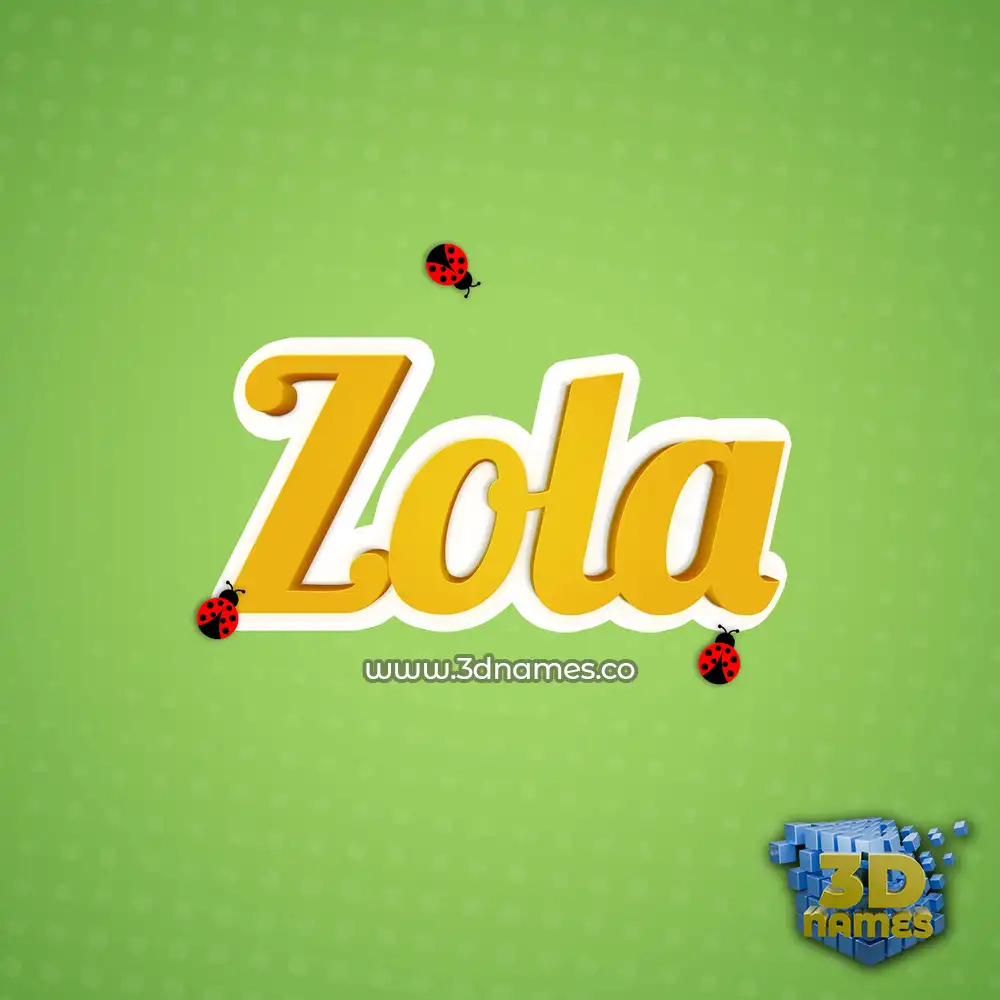 zola in Ladybugs style - 3D name wallpaper
