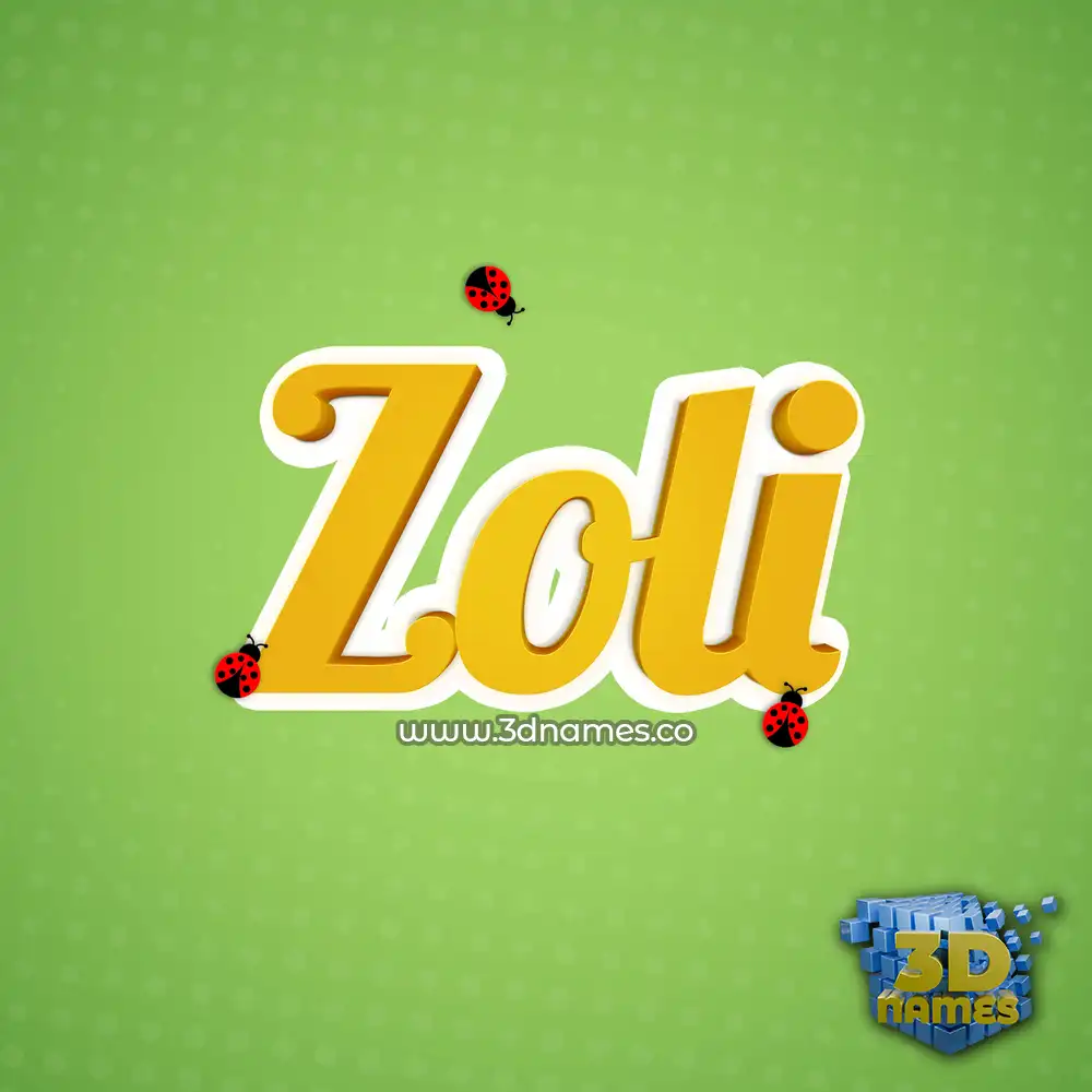zoli in Ladybugs style - 3D name wallpaper