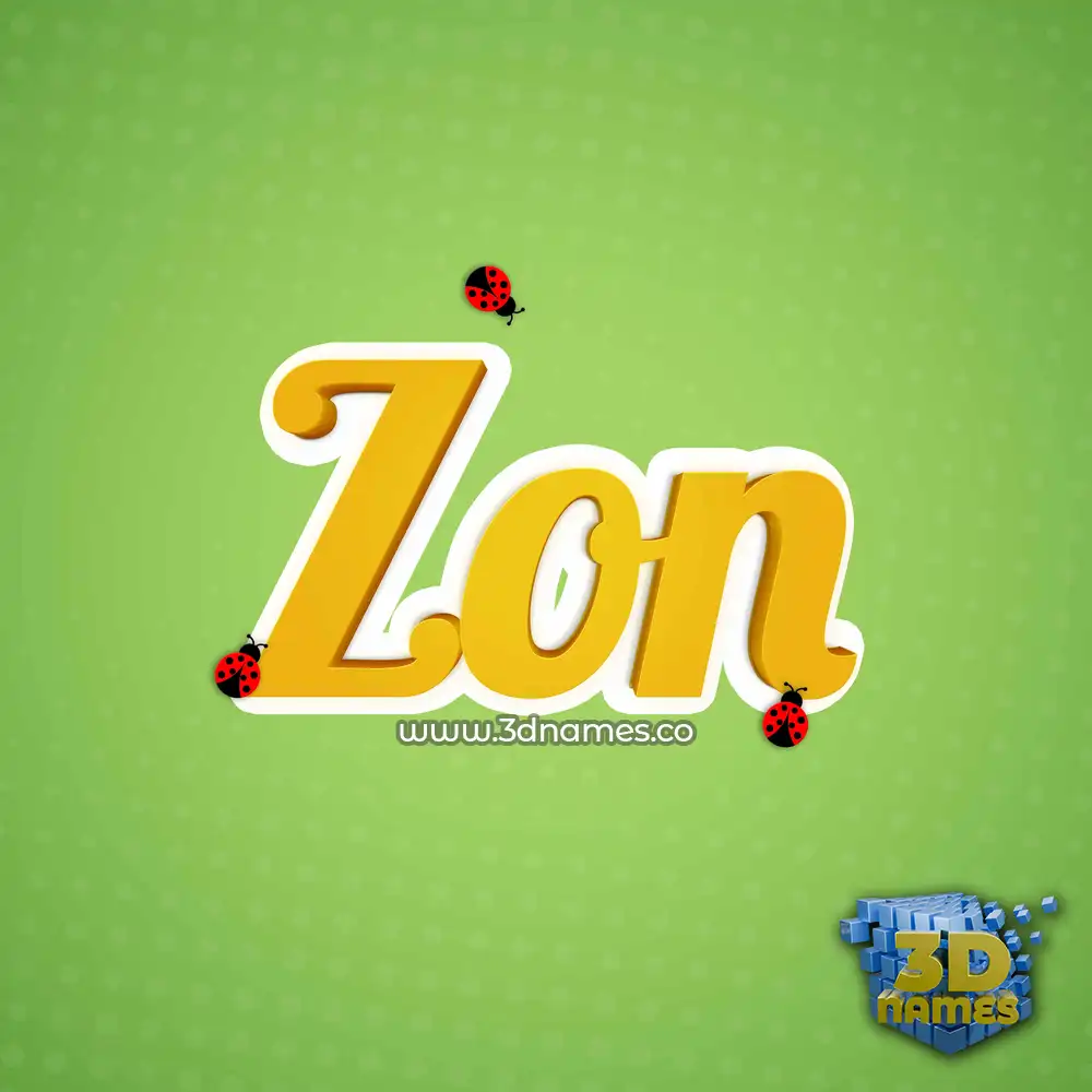 zon in Ladybugs style - 3D name wallpaper
