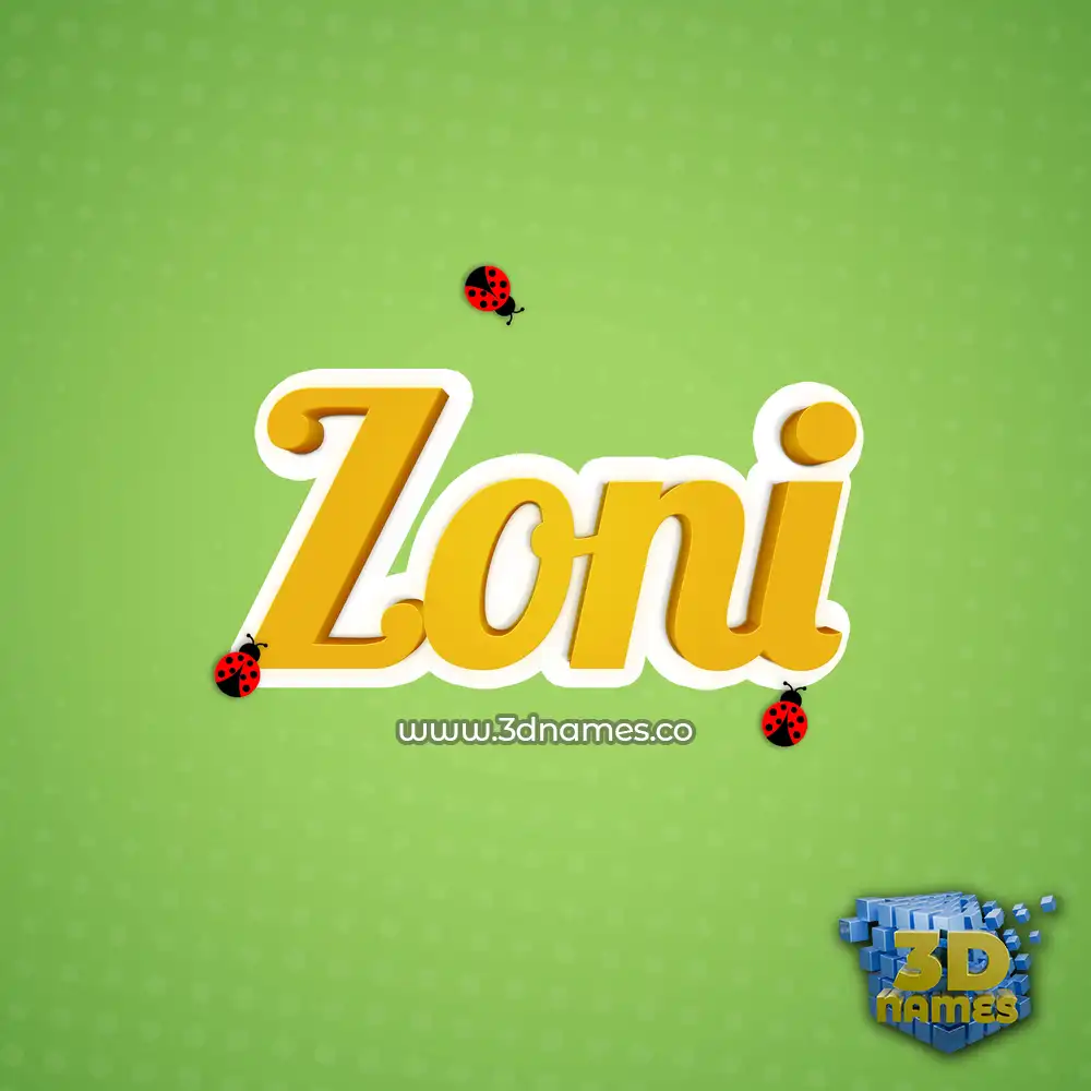 zoni in Ladybugs style - 3D name wallpaper