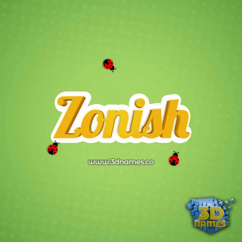 zonish in Ladybugs style - 3D name wallpaper