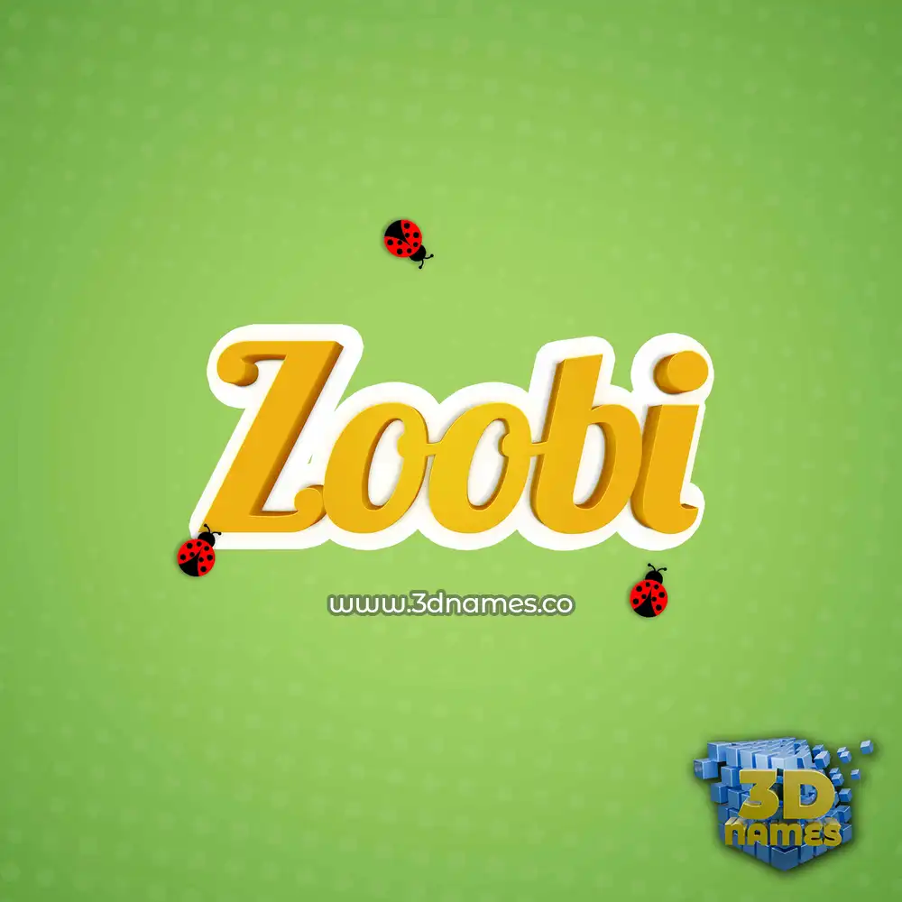 zoobi in Ladybugs style - 3D name wallpaper