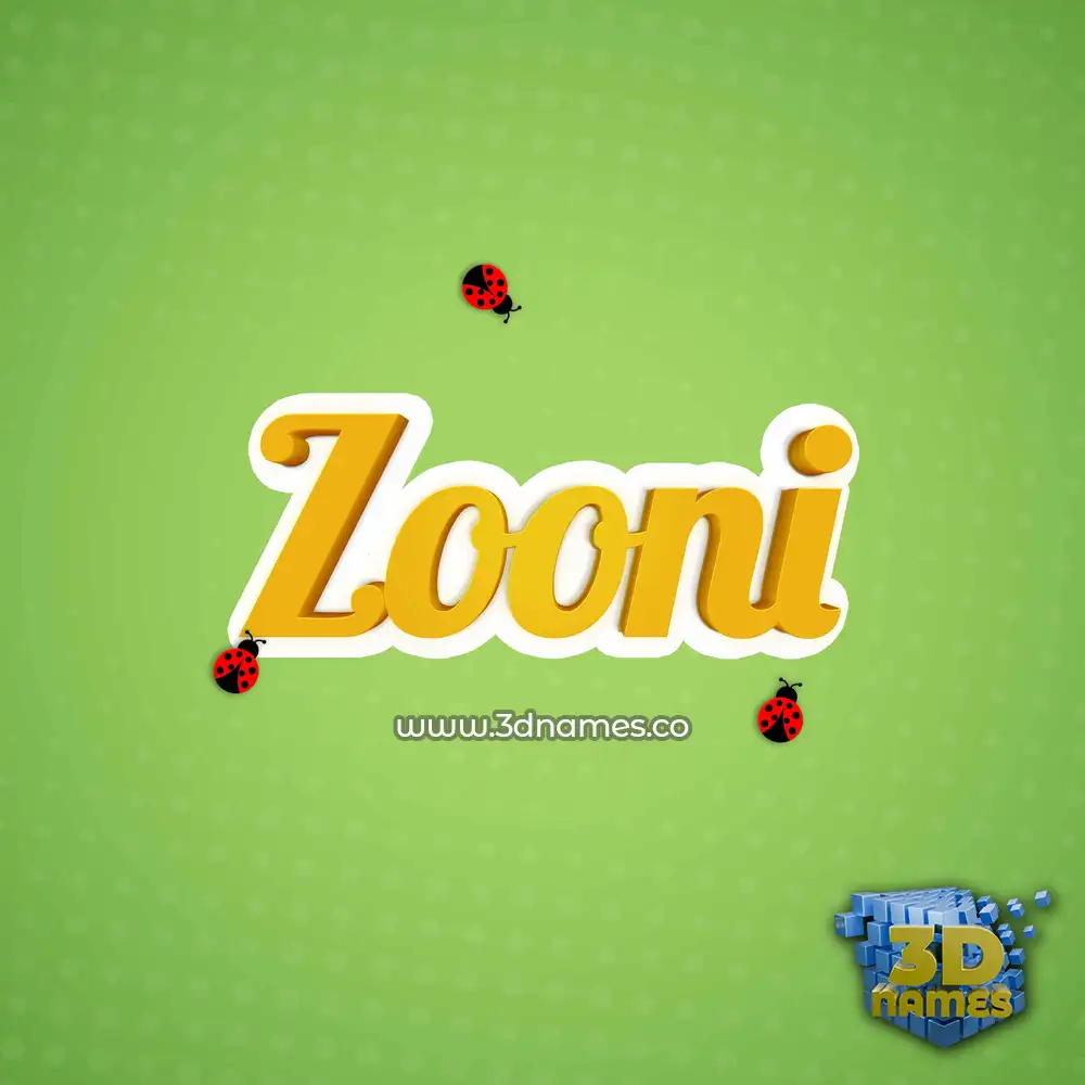 zooni in Ladybugs style - 3D name wallpaper