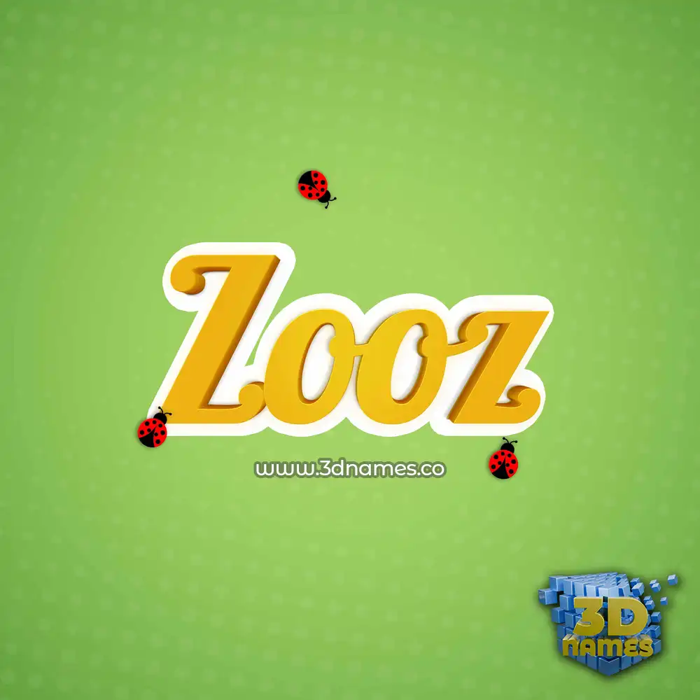 zooz in Ladybugs style - 3D name wallpaper