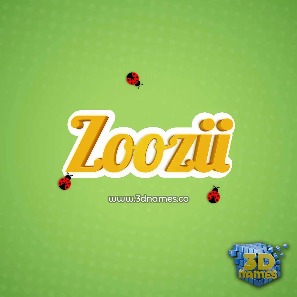 zoozii in Ladybugs style - 3D name wallpaper