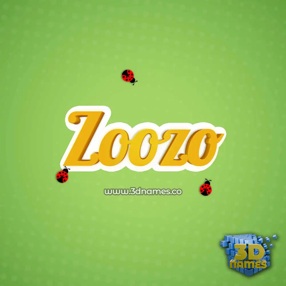 zoozo in Ladybugs style - 3D name wallpaper